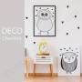 Affiche Hibou et petits coeurs noirs