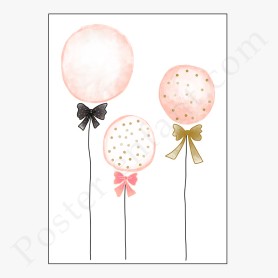 Affiche Ballons roses