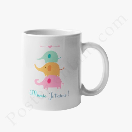 Mug : Mamie je t'aime !