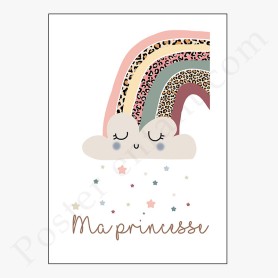 Affiche : Arc en ciel et petit nuage