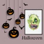 Affiche : Halloween monstre vert
