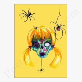 Affiche : Halloween monstre femme Affiche : Halloween monstre femme