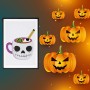 Affiche : Halloween mug tête de mort