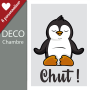 Affiche Petit pinguoin qui fait du yoga : Chut !