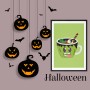 Affiche : Halloween Mug qui fait peur