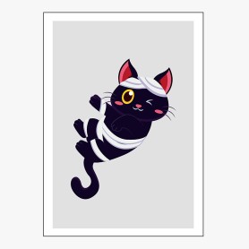 Affiche : Halloween petit chat estropié Affiche : Halloween petit chat estropié
