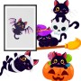 Affiche : Halloween petit chat chauve-souris