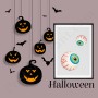 Affiche : Halloween oeil qui fait peur