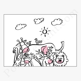Affiche Amusants petits animaux Affiche Amusants petits animaux