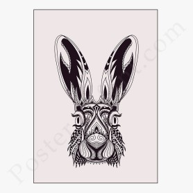 Affiche Petite tête de lapin Affiche Petite tête de lapin