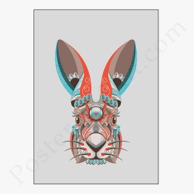 Affiche Petite tête de lapin Affiche Petite tête de lapin