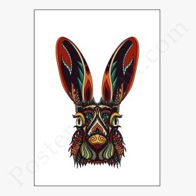 Affiche Petite tête de lapin Affiche Petite tête de lapin