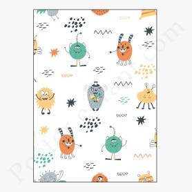 Affiche : Petits monstres amusants Affiche : Petits monstres amusants