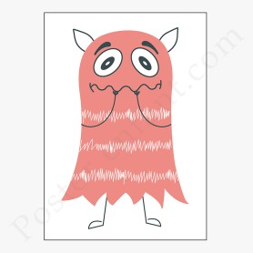 Affiche : Petit fantôme rose Affiche : Petit fantôme rose