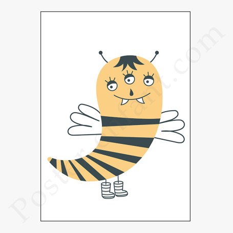 Affiche : Petite abeille qui fait peur