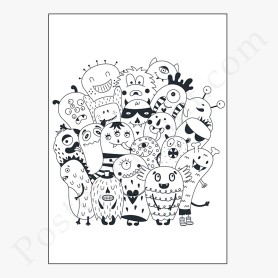 Affiche : Equipe de monstres rigolos Affiche : Equipe de monstres rigolos