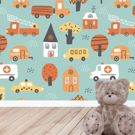 Papier peint : Maison et véhicule Papier peint : Maison et véhicule