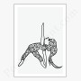Affiche Posture de yoga avec mandala