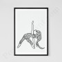 Affiche Posture de yoga avec mandala
