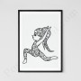 Affiche Posture de yoga avec mandala