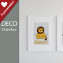 Affiche Petit lion qui fait du yoga : Chut !