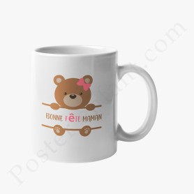 Mug : Bonne fête maman avec petit ourson Mug : Bonne fête maman avec petit ourson