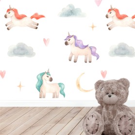 Papier peint : Petites licornes Papier peint : Petites licornes