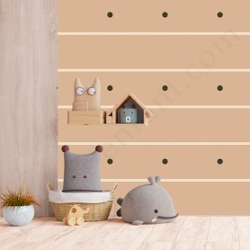 Papier peint : Petits pois - Marron Papier peint : Petits pois - Marron