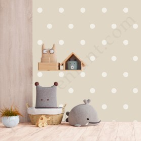 Papier peint : Petits pois - Beige Papier peint : Petits pois - Beige
