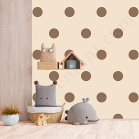 Papier peint : Petits pois - Beige et marron Papier peint : Petits pois - Beige et marron