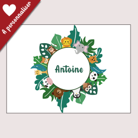 Affiche Zoo : Les animaux de la jungle à personnaliser Affiche Zoo : Les animaux de la jungle à personnaliser