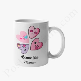Mug : Bonne fête maman avec petits coeurs Mug : Bonne fête maman avec petits coeurs