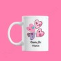 Mug : Bonne fête maman avec petits coeurs