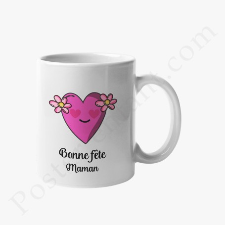 Mug : Bonne fête maman avec petit coeur