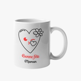 Mug : Bonne fête maman avec joli coeur Mug : Bonne fête maman avec joli coeur