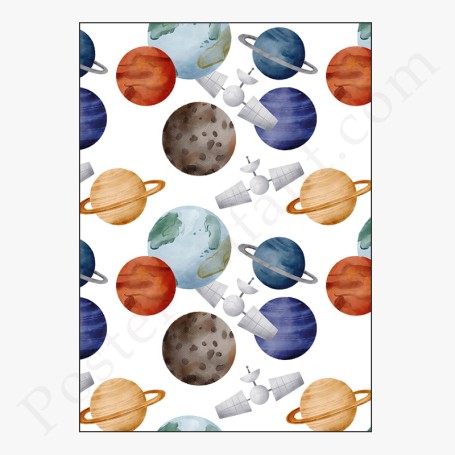 Affiche : Planètes et satellites
