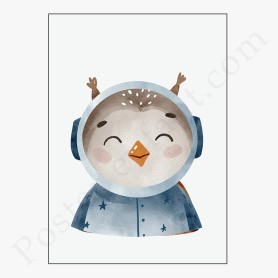 Affiche : Astronaute pingouin Affiche : Astronaute pingouin