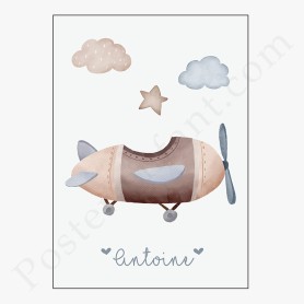 Affiche : Petit avion à personnaliser Affiche : Petit avion à personnaliser