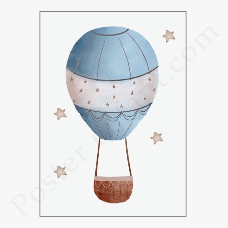 Affiche : Petite montgolfière