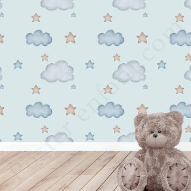 Papier peint : Petits nuages dans les étoiles Papier peint : Petits nuages dans les étoiles