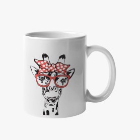 Mug : Amusante girafe avec lunette Mug : Amusante girafe avec lunette