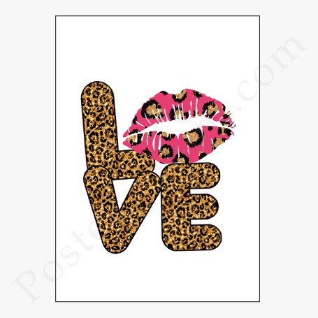 Affiche : Love léopard