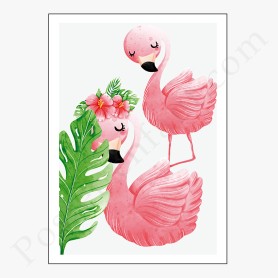 Affiche : Flamands roses Affiche : Flamands roses