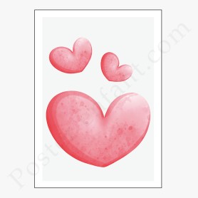 Affiche : Cœurs roses Affiche : Cœurs roses