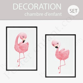 2 Affiches : Flamands roses 2 Affiches : Flamands roses