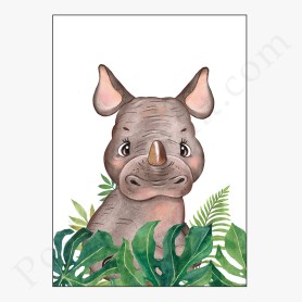 Affiche : Petite tête de Rhinocéros Affiche : Petite tête de Rhinocéros