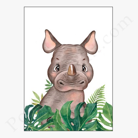 Affiche : Petite tête de Rhinocéros