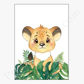 Affiche : Petite tête de lionceau Affiche : Petite tête de lionceau