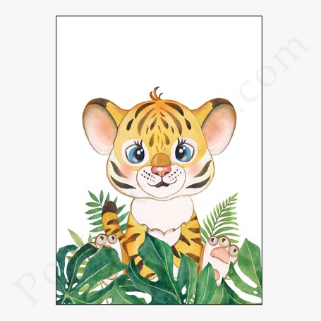Affiche : Petite tête de tigre
