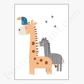 Affiche : Petits animaux de la jungle Affiche : Petits animaux de la jungle